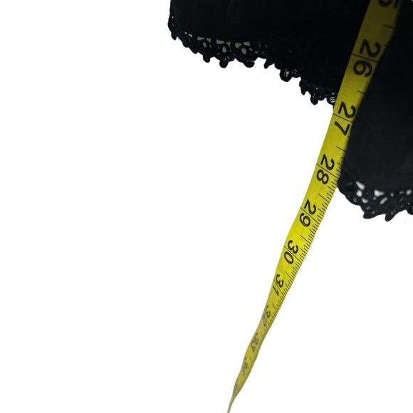 Double D Ranch Black Crochet Lace Long Sleeve Top Medium FLAWED - Picture 6 of 9